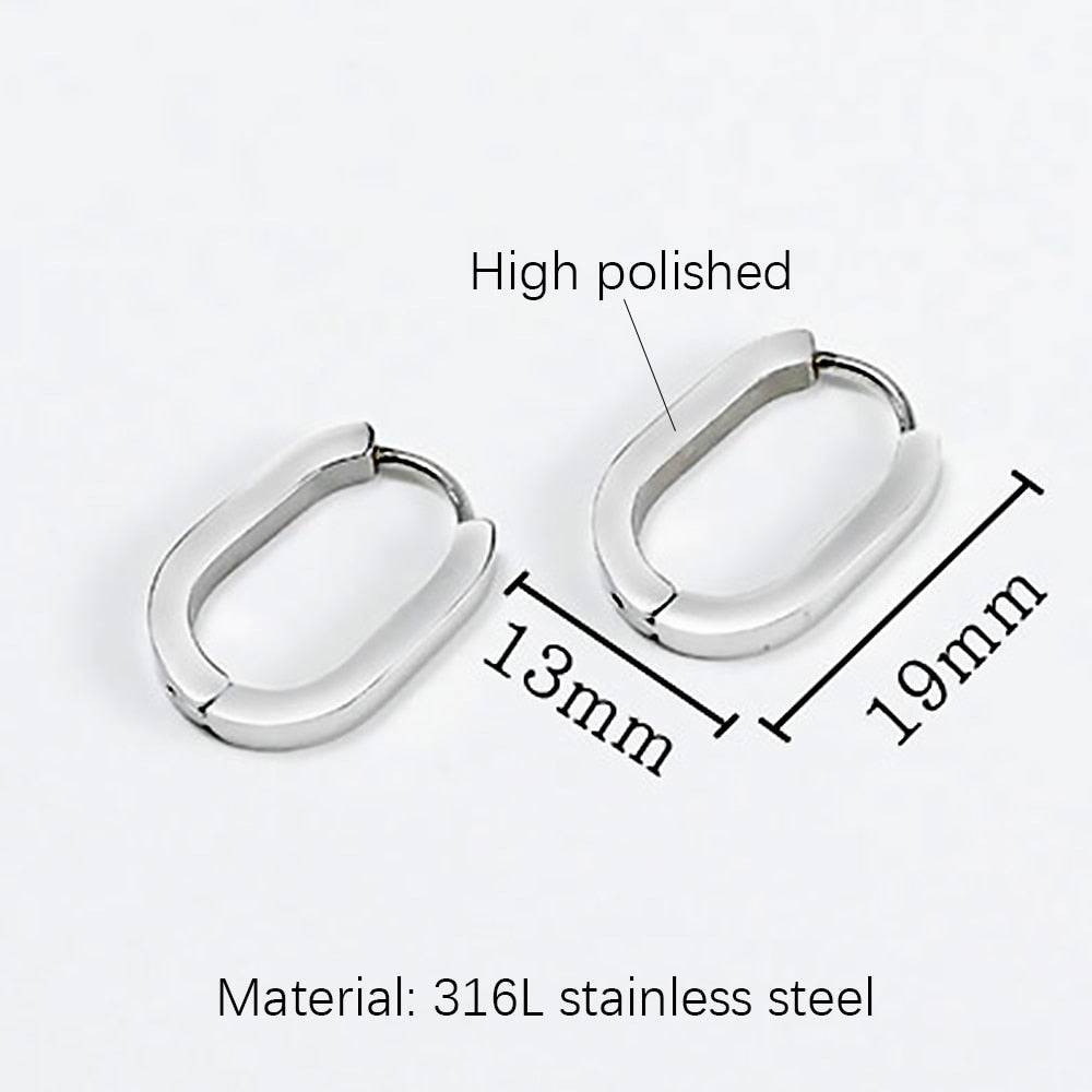 Stainless Steel Hoop Earrings For Women Men Small Gold Color Earring Korea Cartilage Piercing Classic Jewelry Accessories Gifts