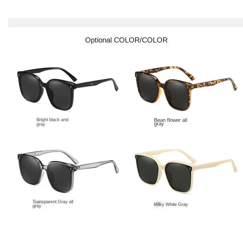 OLOEY New Sunglasses Women Luxury Designer Vintage Square Sun Glasses Classic Eyewear for Lady UV400 Big Frame