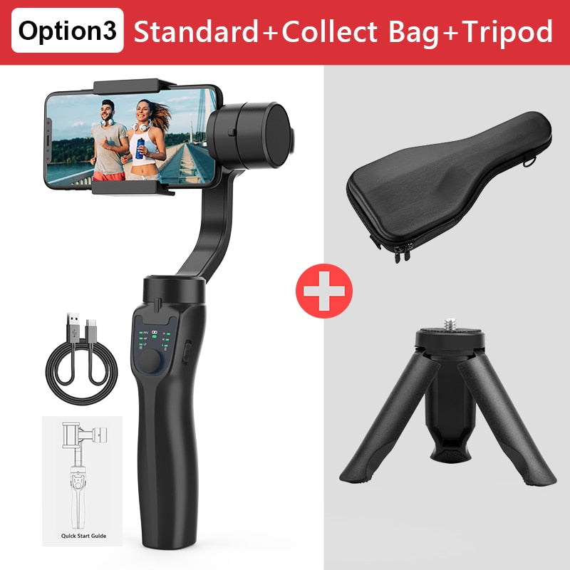 F8 Handheld 3-Axis Gimbal Phone Holder Anti Shake Video Record Stabilizer for Xiaomi iPhone Cellphone Smartphone