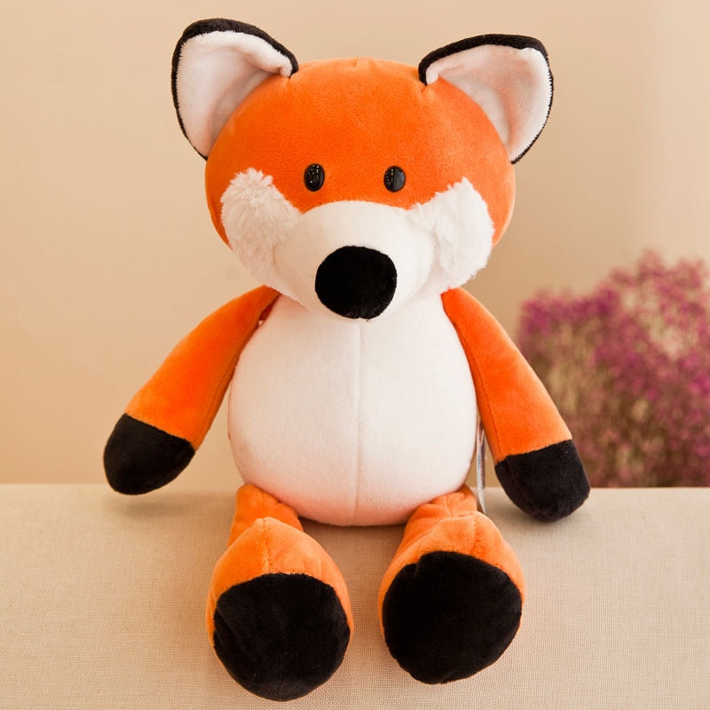 25cm 35cm Super Cute Stuffed Toys for Kids Sleeping Mate Jungle Animals Dolls Elephant Dog Tiger Fox Lion Giraffe Raccoon Monkey