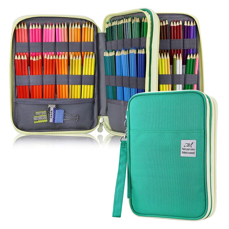 96/192 Slots Pencil Case School Pencilcase for Girls Boys Pen Bag Large Capacity Penal Stationery Penalty Cartridge Box Supplies