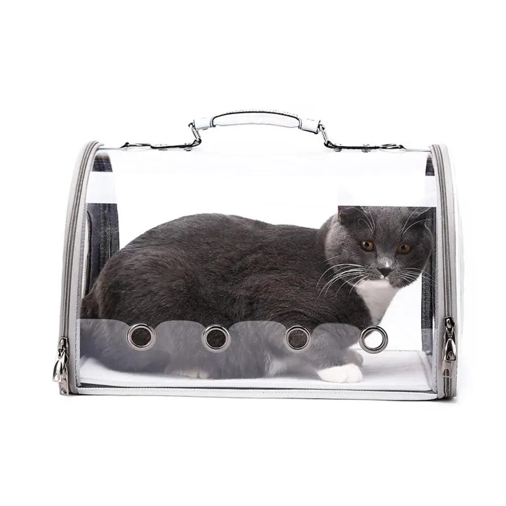 New Pet Carrier Portable Dogs Cat Transparent Cage Backpack Transport Breathable Handbag for Small Animals Dog Kitten Puppies