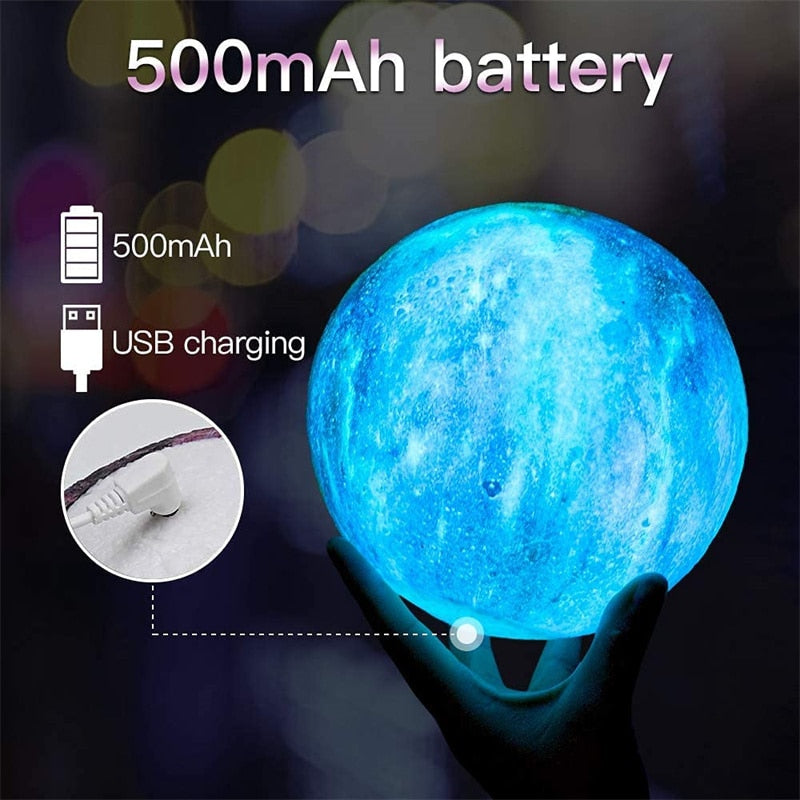 Moon Lamp Kids Night Light Galaxy Lamp 16 Colors LED 3D Star Moon Light Change Touch And Remote Control Galaxy Light  For Gifts