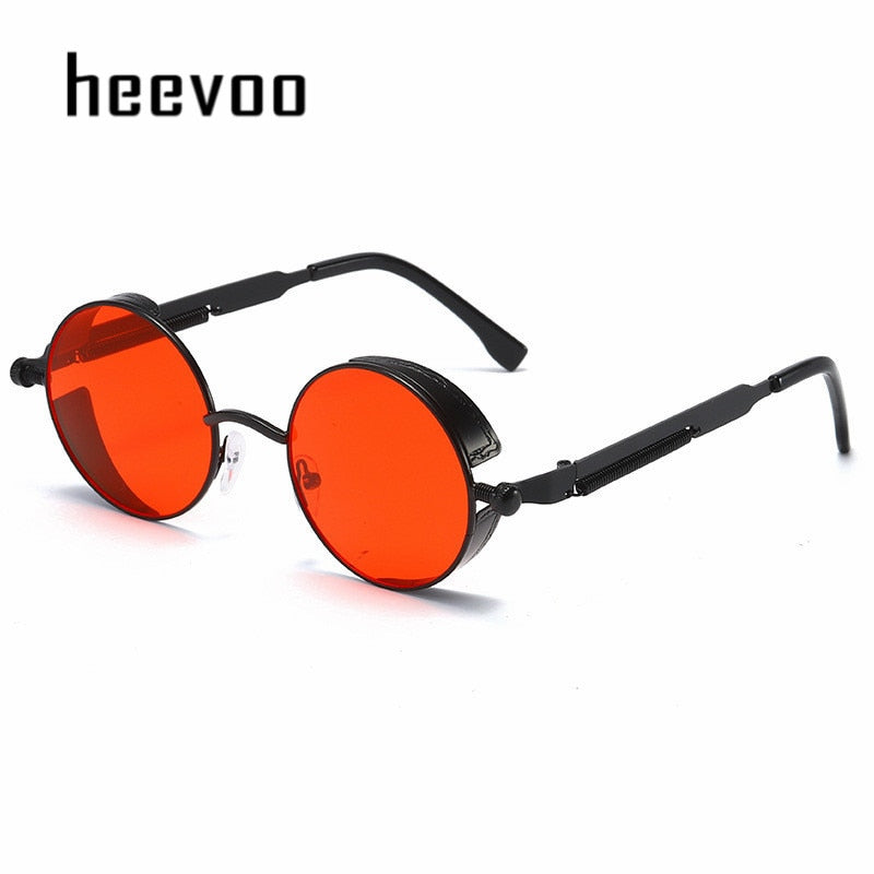 Metal Steampunk Sunglasses Men Women Fashion Round Glasses Brand Designer Vintage Sun Glasses High Quality Oculos de sol 2021