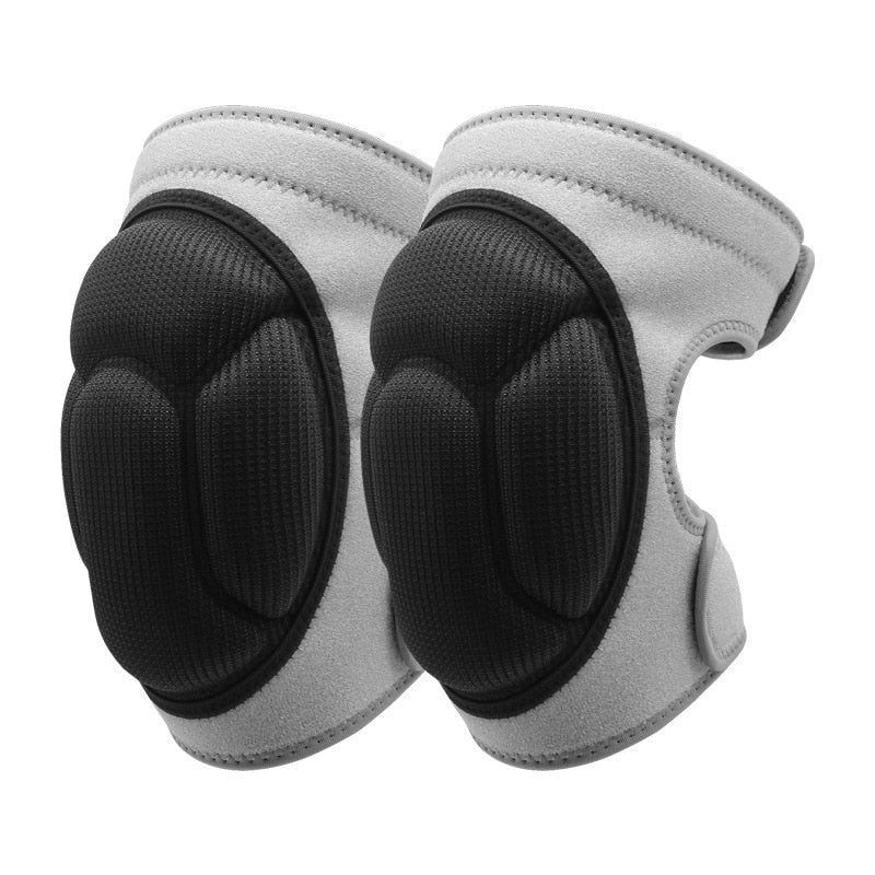 This pair of thick sports knee pads provides support and protection