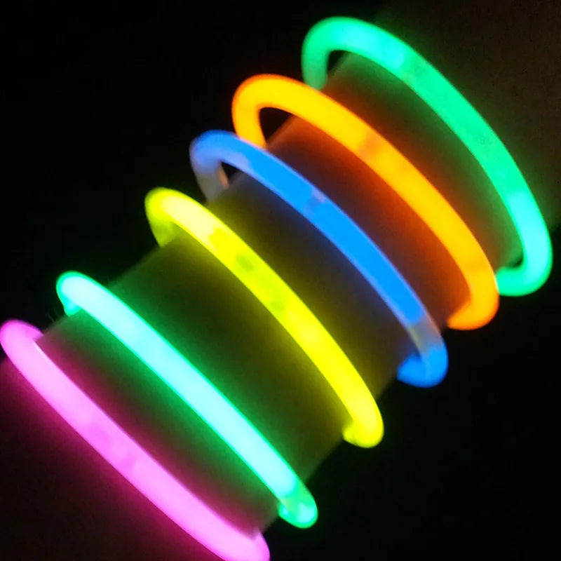 50/100Pcs Glow Stick Fluorescent Stick Neon Necklace Bracelets Party Light Stick For Wedd Festive Concert Party Glow Stick