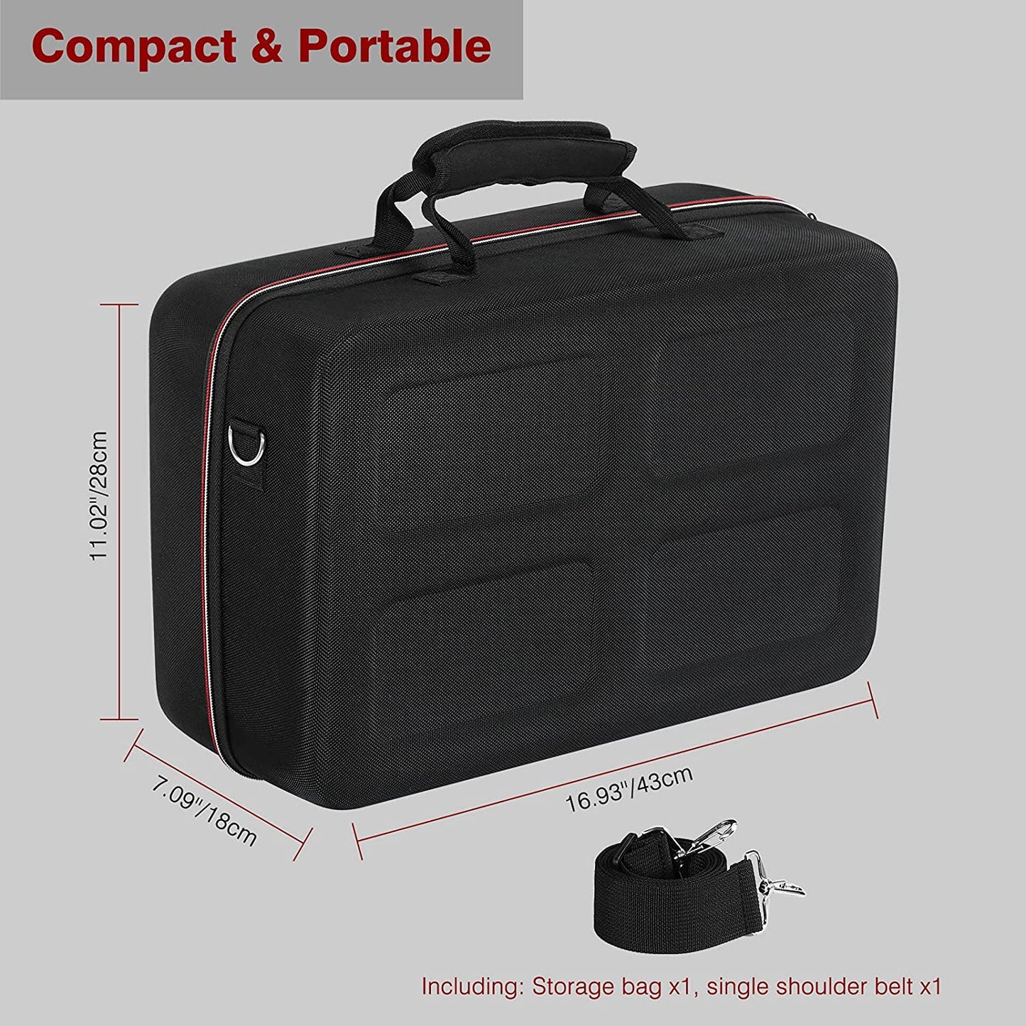 Carrying Case for PS5,Large Capacity Travel Bag Console Case for Playstation 5 / PS5 Digital Edition,Hard Pouch Handbag for PS5