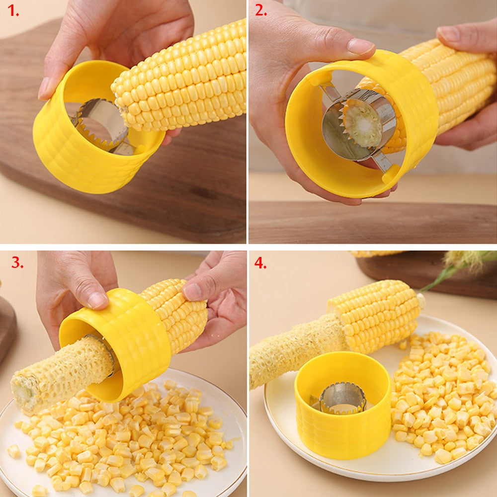 Corn Stripper Peeler Cob Cutter Thresher Corn Stripper Fruit Vegetable Tools Cooking Tools Kitchen Accessories Cob Remover