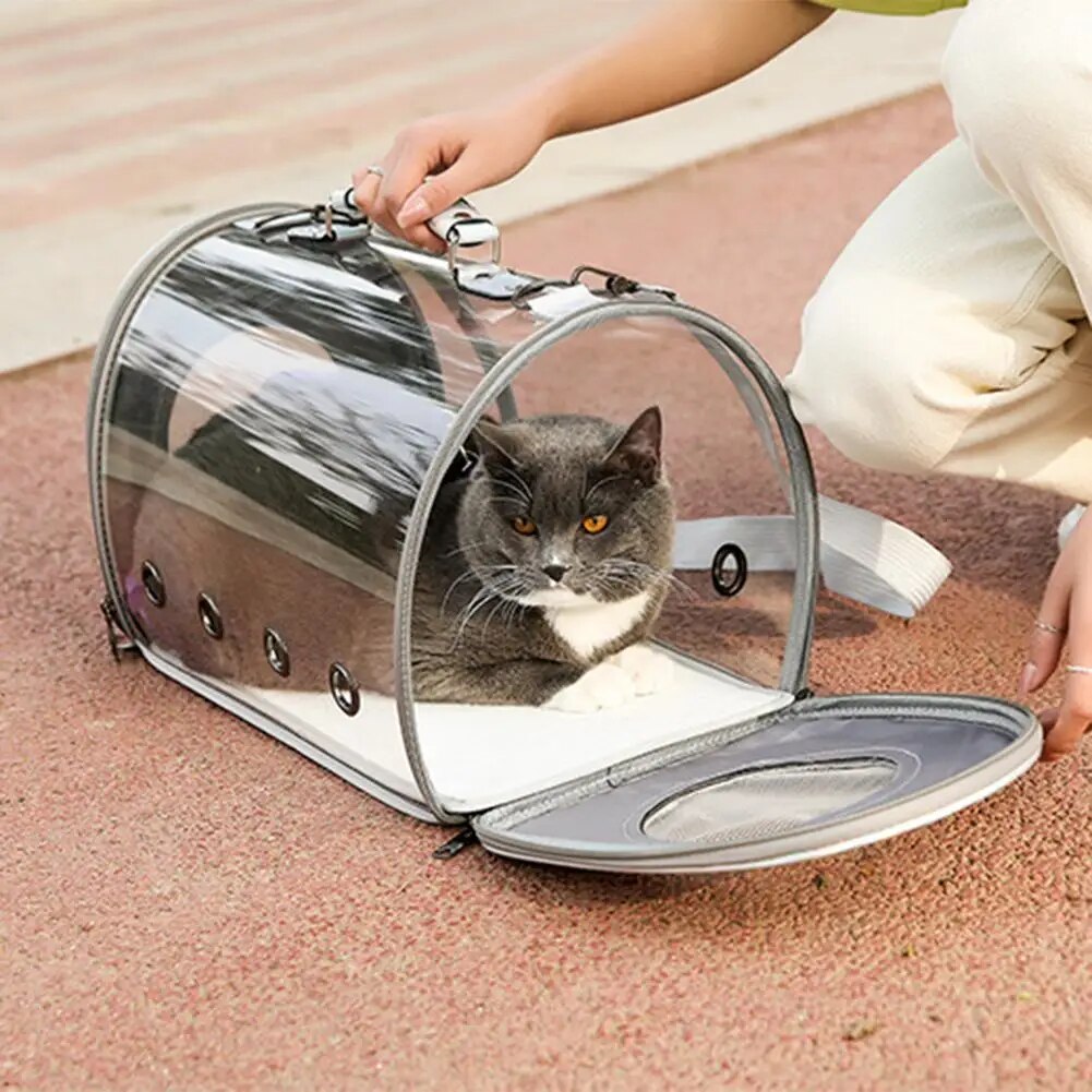 New Pet Carrier Portable Dogs Cat Transparent Cage Backpack Transport Breathable Handbag for Small Animals Dog Kitten Puppies