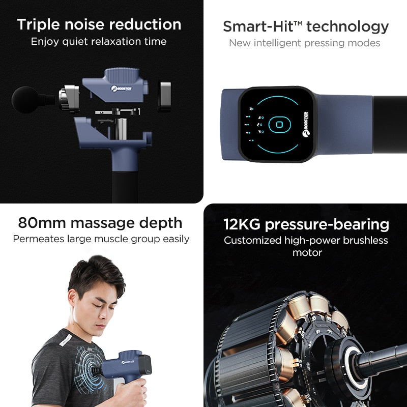 Booster M2-C Massage Gun Smart Deep Tissue Relaxation Professional Percussion Muscle Fascia Gun Handheld Electric Body Massager