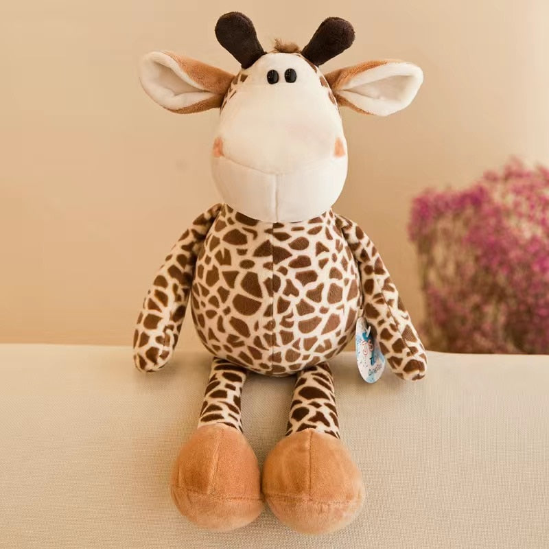 25cm 35cm Super Cute Stuffed Toys for Kids Sleeping Mate Jungle Animals Dolls Elephant Dog Tiger Fox Lion Giraffe Raccoon Monkey