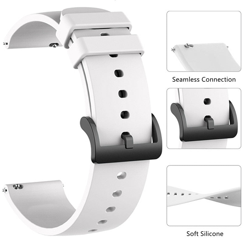 20mm Watch Band For Amazfit Bip S Strap Silicone Wristband Bracelet for Xiaomi Huami Amazfit GTS/Bip Lite/Bip 1S/Bip 2/GTR 42mm