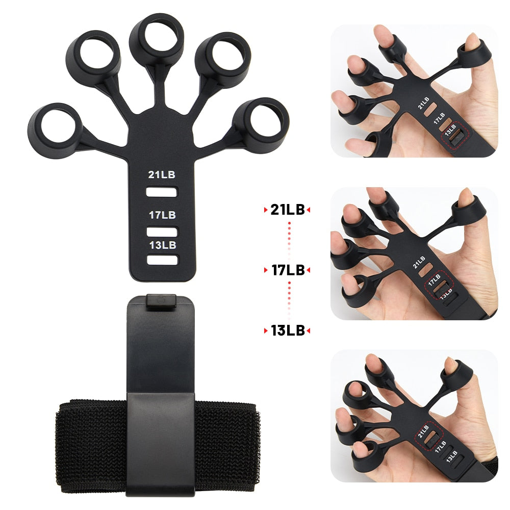 Finger Gripper Finger Exerciser Guitar Finger Exerciser 6 Resistant Levels Recovery Physical Tools Hand Strengthener For Patient