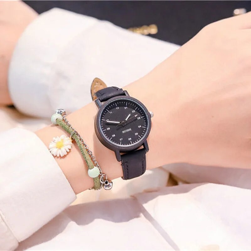 Women Watch PU Leather Strap Women Quartz Watches Waterproof Round Dial Retro Bracelet Watch Ladies Girls Wristwatch Reloj 시계