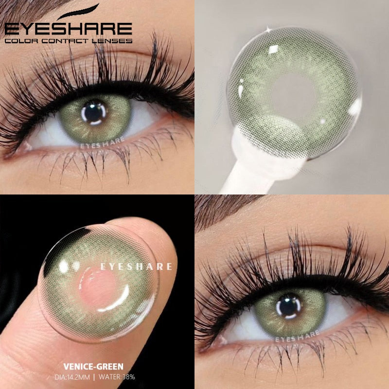 EYESHARE 1 Pair Colored Contact Lenses Natural Look Gray Eye Lenses Brown Contact Blue Lenses Fast Delivery Green Eye Lenses