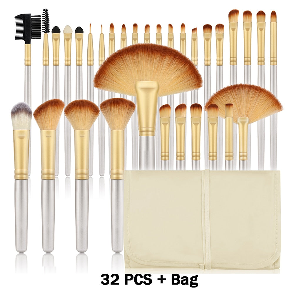 These universal makeup brushes, available in 13 or 32 pieces, enable you to create makeup looks