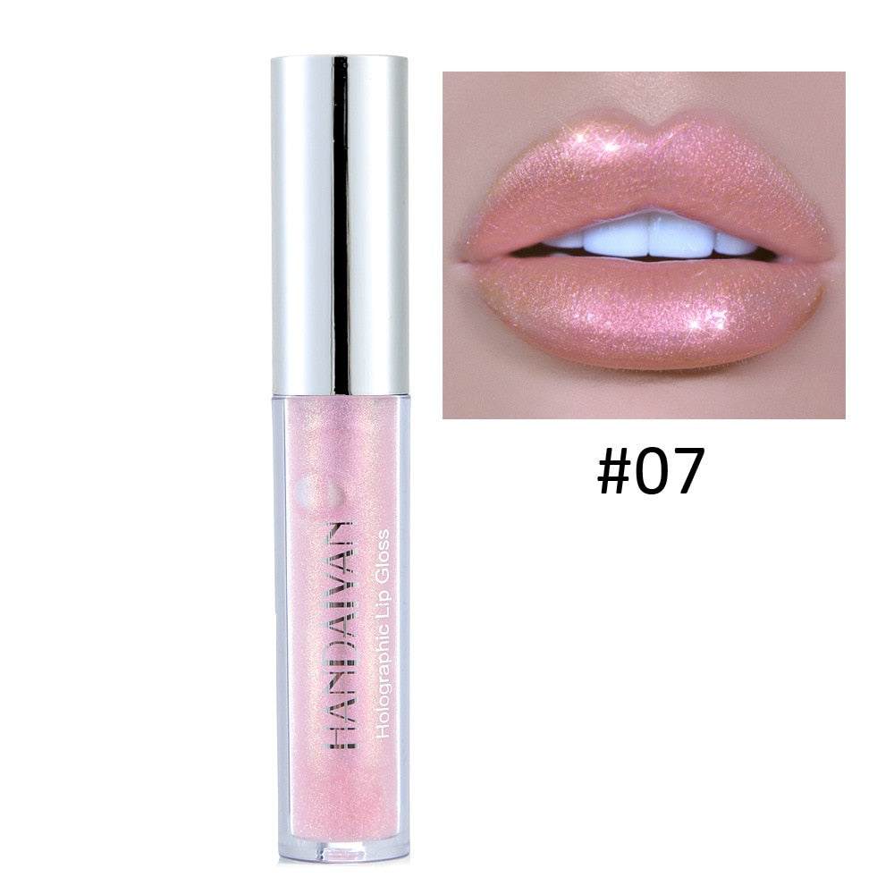 Handaiyan 6 Colors Lip Gloss Longlasting Glitter Red Nude Lipstick Liquid Waterproof Moisturize Luminous Lipgloss Makeup