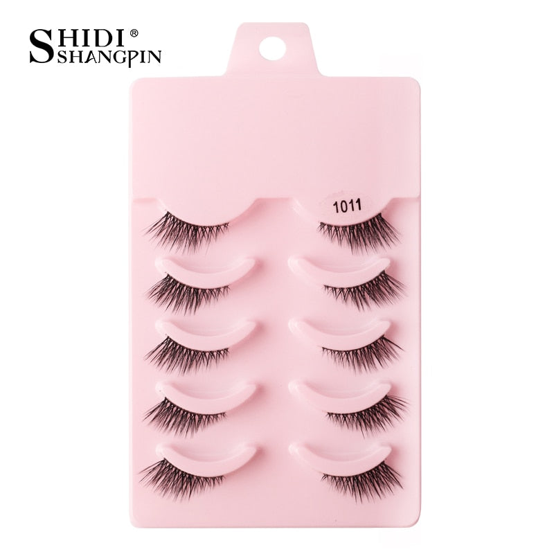 Half Fake Eyelashes 5/10 Half Lashes Soft Natural Cat Eye Lashes Makeup Tool Extension Fluffy Faux Cils maquiagem Half Lashes