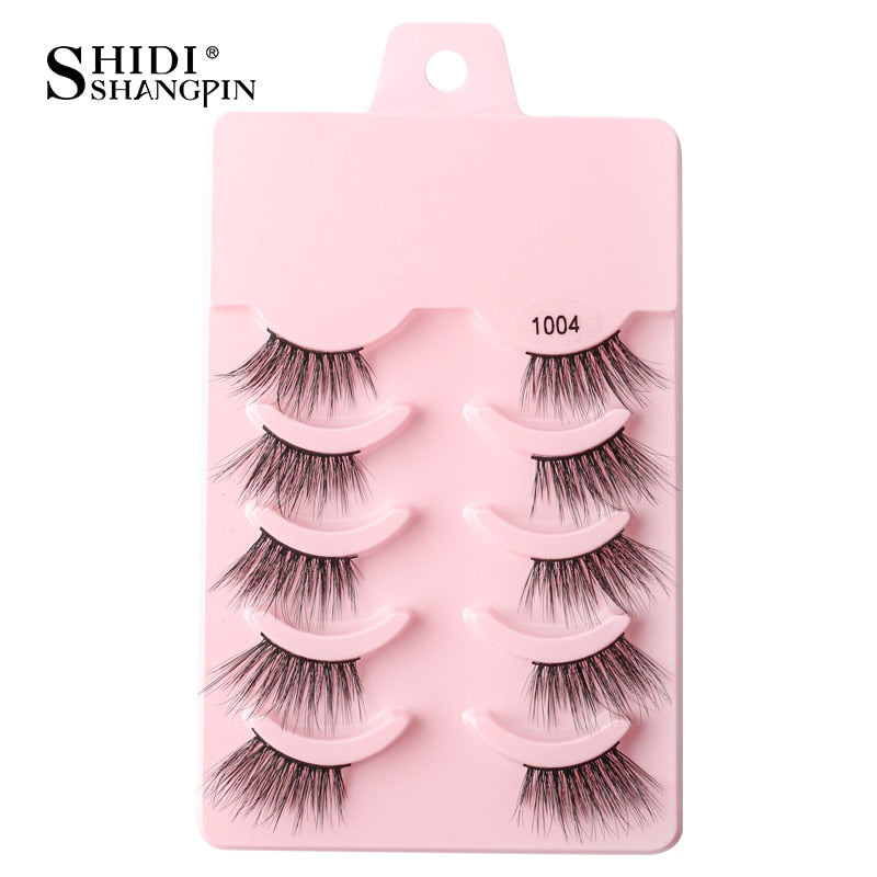 Half Fake Eyelashes 5/10 Half Lashes Soft Natural Cat Eye Lashes Makeup Tool Extension Fluffy Faux Cils maquiagem Half Lashes