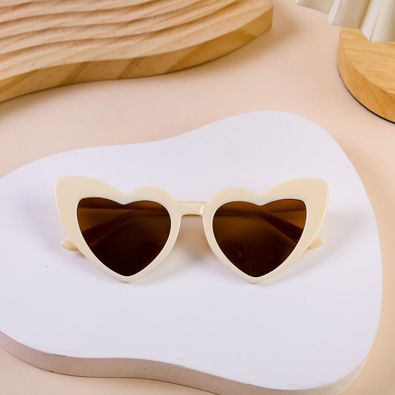 2023 Fashion Heart Frame Children Sunglasses Cute Girls Boys Kids Sun Glasses UV375 Protection Small Eyewear Baby De Sol Gafas