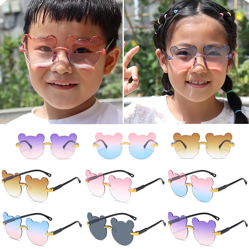 2023 Fashion Heart Frame Children Sunglasses Cute Girls Boys Kids Sun Glasses UV375 Protection Small Eyewear Baby De Sol Gafas