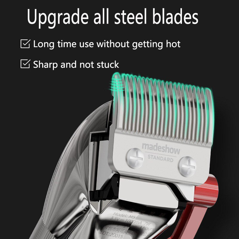 Madeshow M6 Haircut Machine Professional Hair Cutter Hair Trimmer For Man All Metal Haircutting Machine Hair Clipper for Barbers