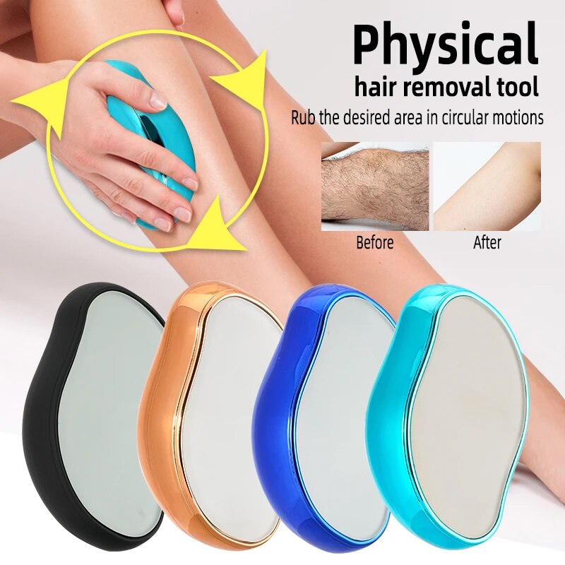 Nano Epilator Depilatory Hair Removal Shaver Crystal Glass Hair Removal Eraser Painless Depil Hop Stone Body Exfoliating 2023