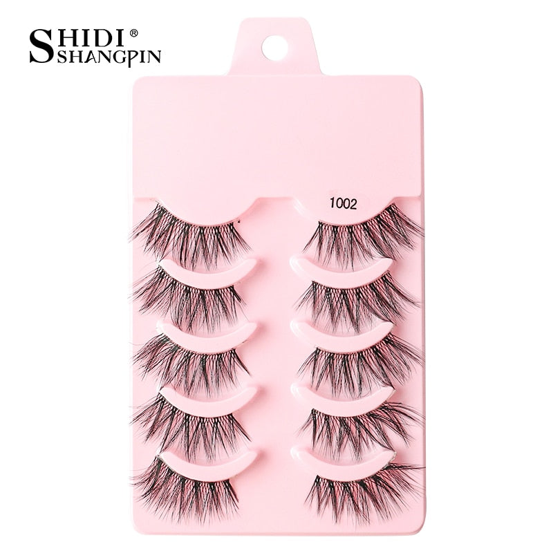 Half Fake Eyelashes 5/10 Half Lashes Soft Natural Cat Eye Lashes Makeup Tool Extension Fluffy Faux Cils maquiagem Half Lashes