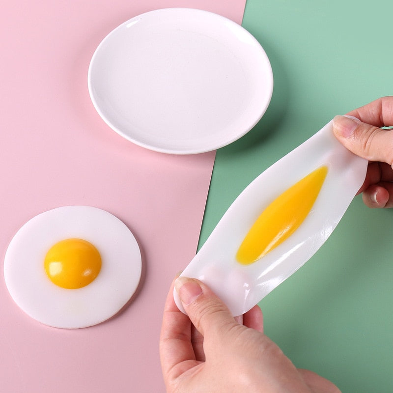 Squeezing Poached Egg Kneading Toy Lovely Relieve Stress Toys Omelette Anti-Stress Adults Kids Healing Toy Fidget Toys