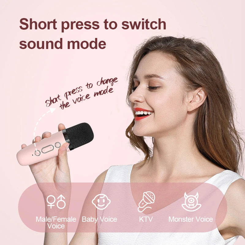 Microphone Karaoke Bluetooth Speaker National Singing Home KTV Portable Outdoor Audio