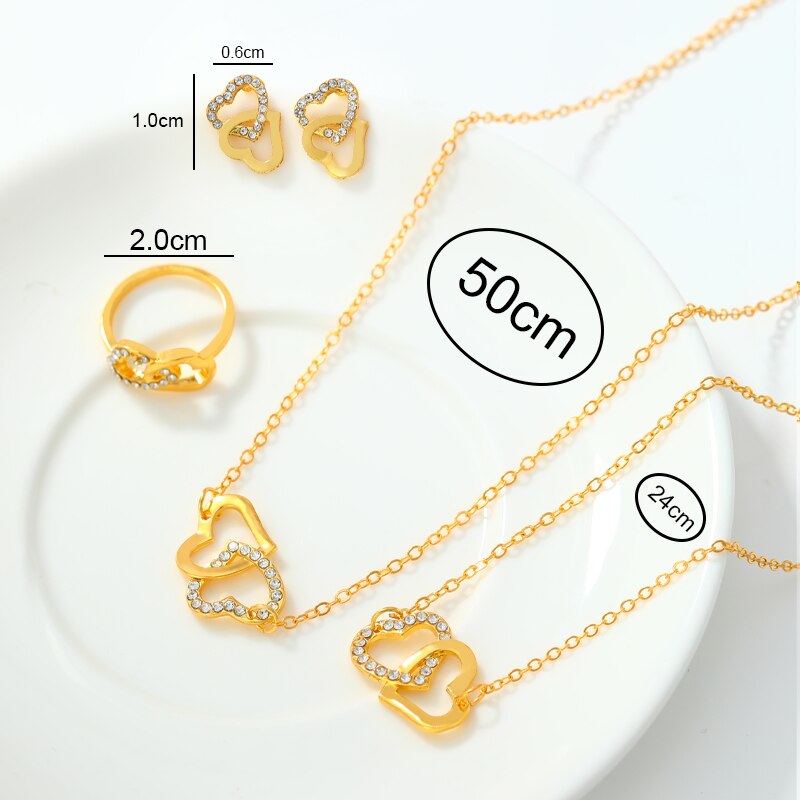 High quality gold plating with shiny rhinestones.