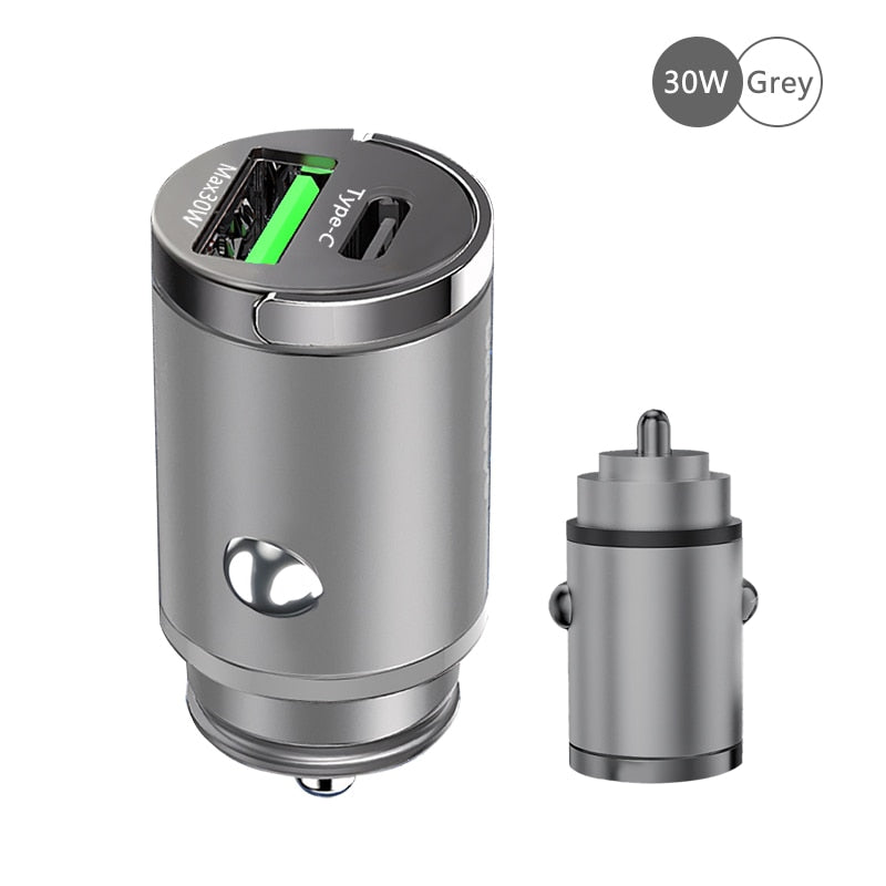 100W mini car charger, fast charging lighter for phone