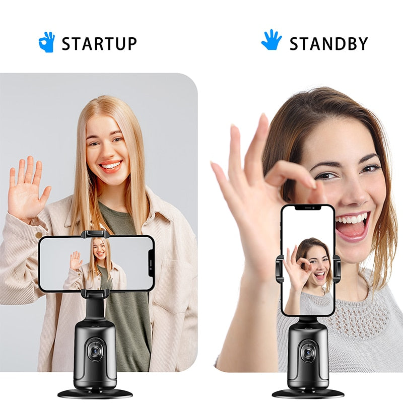 Auto Tracking Phone Holder Auto Face Tracking  360 Rotation Fast Face & Object Tracking Cameraman Robot