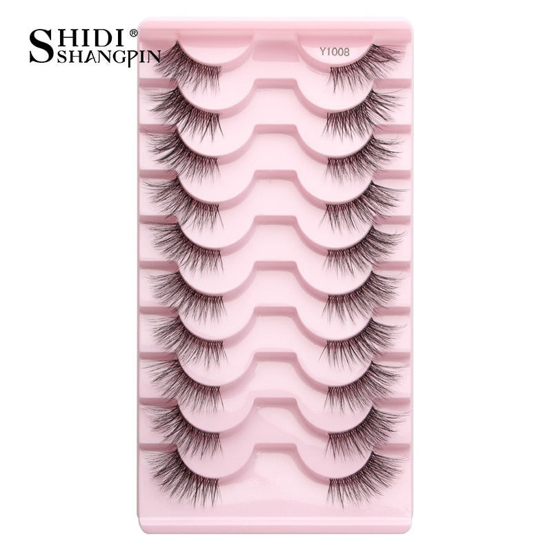 Half Fake Eyelashes 5/10 Half Lashes Soft Natural Cat Eye Lashes Makeup Tool Extension Fluffy Faux Cils maquiagem Half Lashes