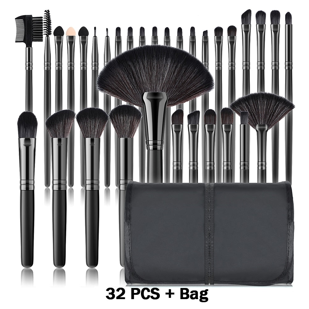 These universal makeup brushes, available in 13 or 32 pieces, enable you to create makeup looks