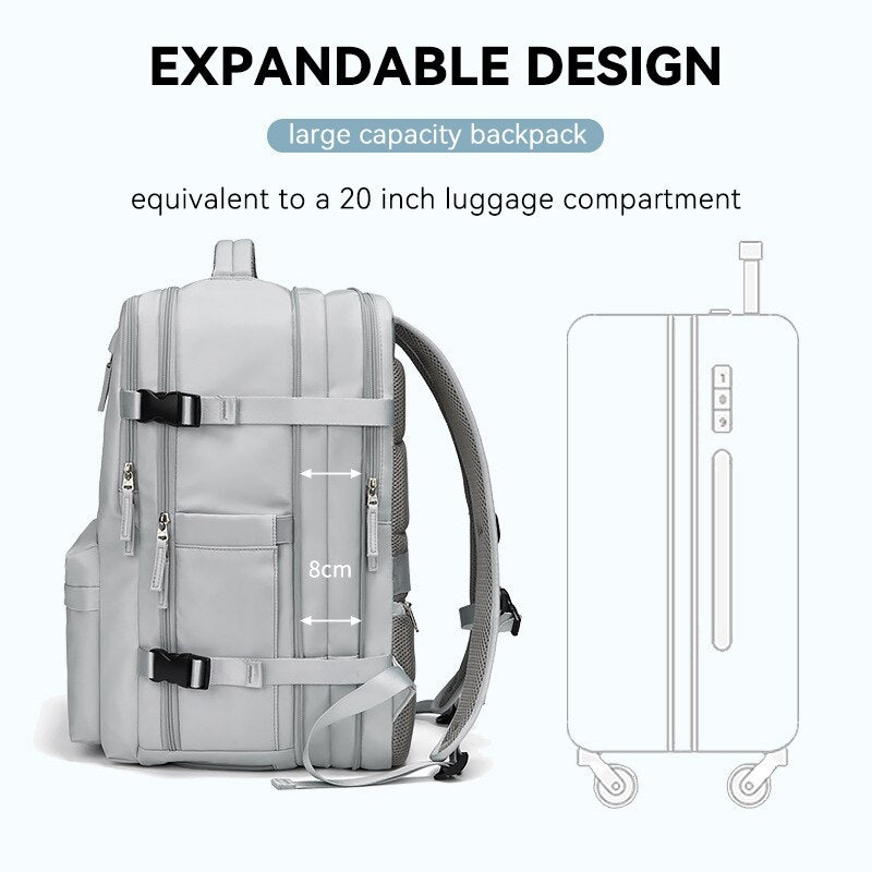 Women Backpack Expandable Large Capacity Travel Bags Waterproof School Student Backpacks Mens Boys Girls 16inch Laptop Back Pack