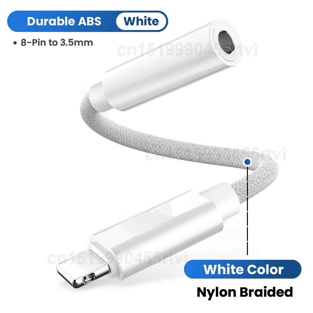 For iPhone 3.5mm AUX Cable Adapter For iPhone 14 13 12 Pro Adapter Headphone Connector Mini Audio Splitter for iOS 14 Above