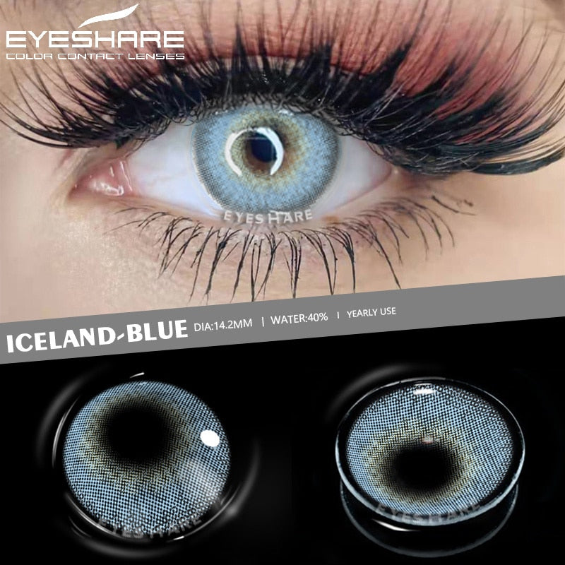 EYESHARE 1 Pair Colored Contact Lenses Natural Look Gray Eye Lenses Brown Contact Blue Lenses Fast Delivery Green Eye Lenses