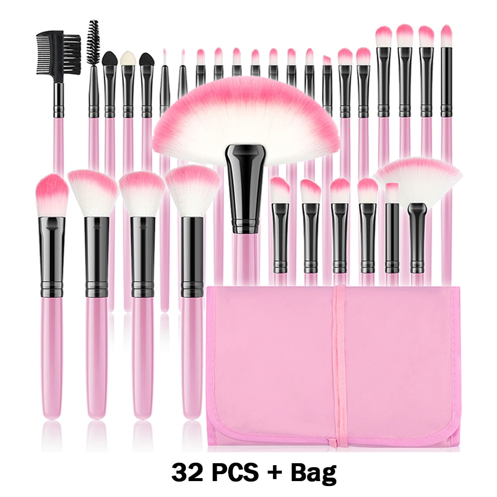 These universal makeup brushes, available in 13 or 32 pieces, enable you to create makeup looks