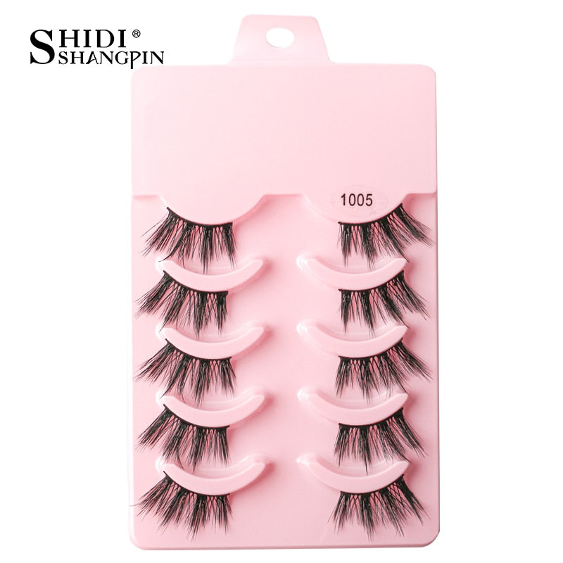 Half Fake Eyelashes 5/10 Half Lashes Soft Natural Cat Eye Lashes Makeup Tool Extension Fluffy Faux Cils maquiagem Half Lashes