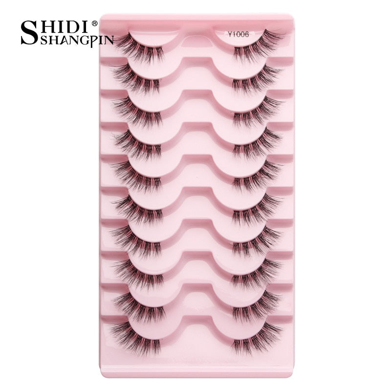 Half Fake Eyelashes 5/10 Half Lashes Soft Natural Cat Eye Lashes Makeup Tool Extension Fluffy Faux Cils maquiagem Half Lashes