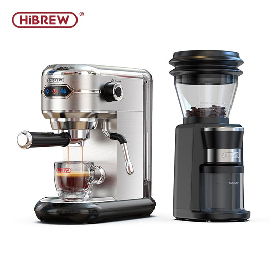 HiBREW Automatic Burr Mill Electric Coffee Grinder with 34 Gears for Espresso American Coffee Pour Over Visual Bean Storage G3