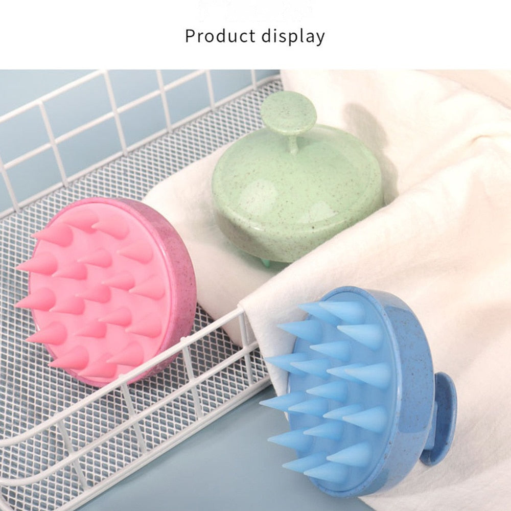 Plastic Silicone Massage Comb  Clean The Scalp Thoroughly Scalp Massage Easy Foaming Head Massage Brush Shampoo Brush Bath Comb