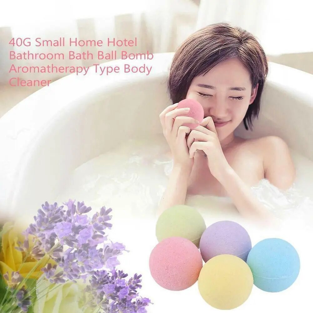 High Quality Bath Bubble Salt Balls Handmade Stress Skin Purely Bathing Relief Natural Clean Tub Bath Body Spa Moisturize F7P7