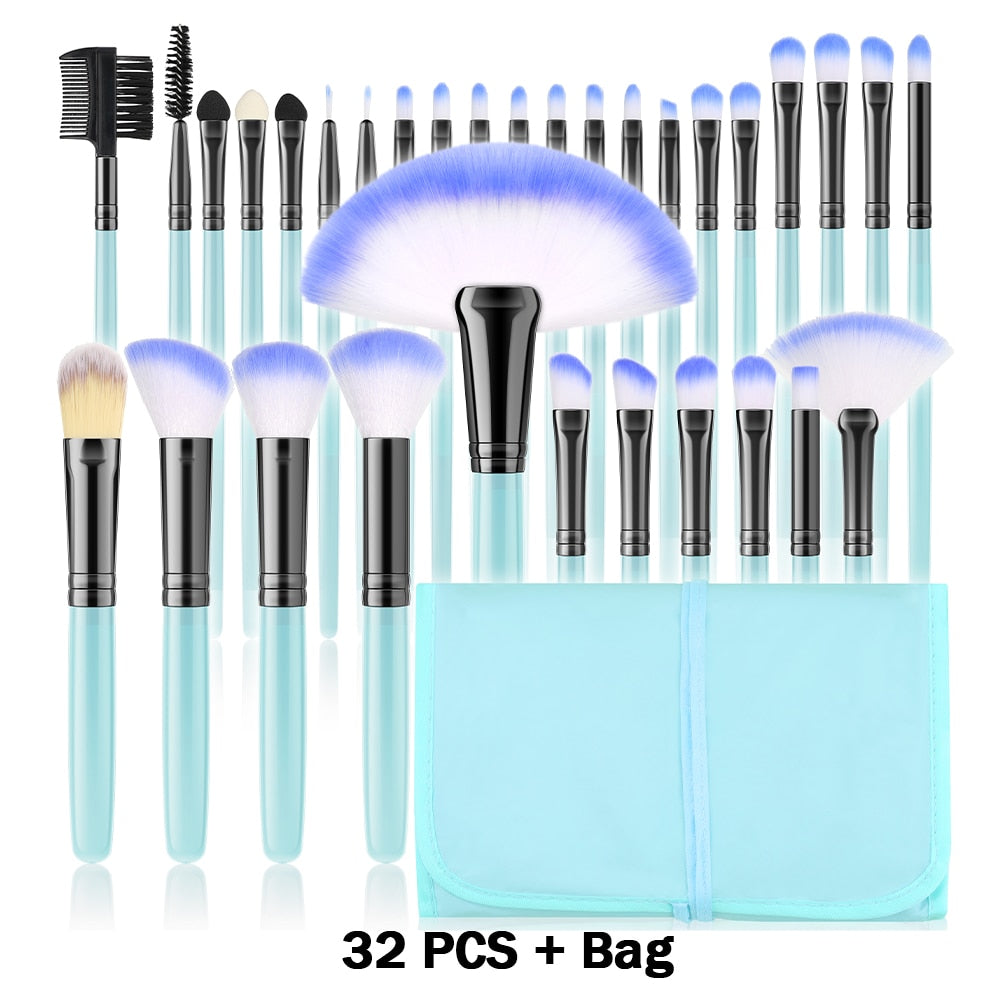 These universal makeup brushes, available in 13 or 32 pieces, enable you to create makeup looks