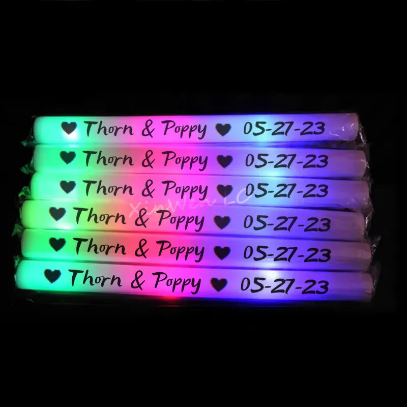 12/15/30/60pcs Bulk Colorful LED Glow Sticks RGB LED