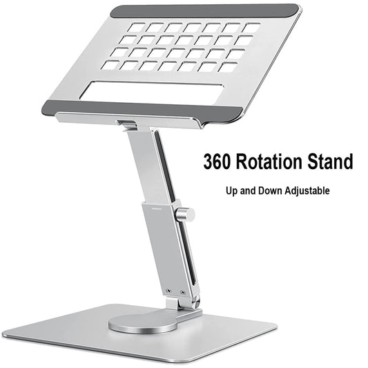 Aluminum Tablet Stand Desk Riser 360° Rotation Multi-Angle Height Adjustable Foldable Holder Dock For Xiaomi iPad Tablet Laptop