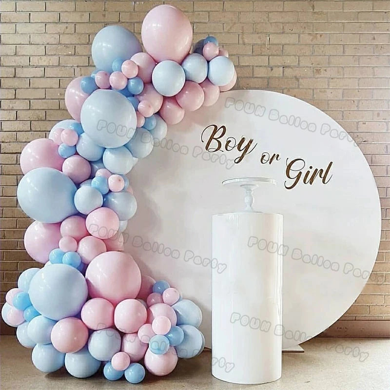 Gender Reveal Balloons Garland Arch Kit Boy or Girl Baby Shower Balloon Pink Blue Gold Ballon Birthday Party Wedding Decoration