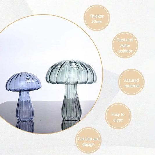 This charming one-piece mushroom shaped glass vase is more than just a flower container