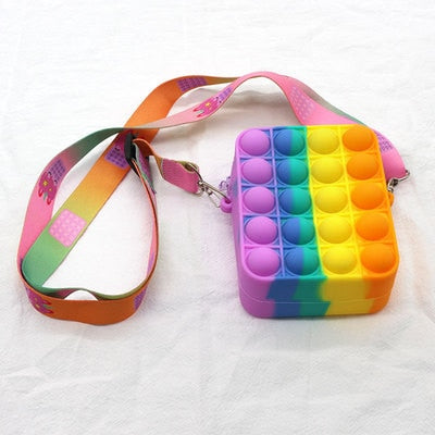 37 styles Fidget Toys Silicone Push Bubble Crossbody Bag Sensory Reliver Autism Adults Kids Handbag Squeeze Toys for Kids gifts